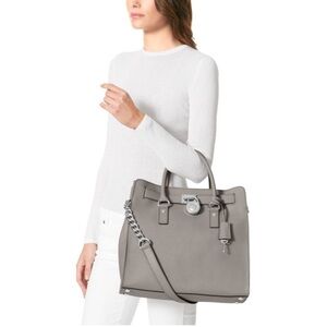 Michael Kors Hamilton Gray Saffiano